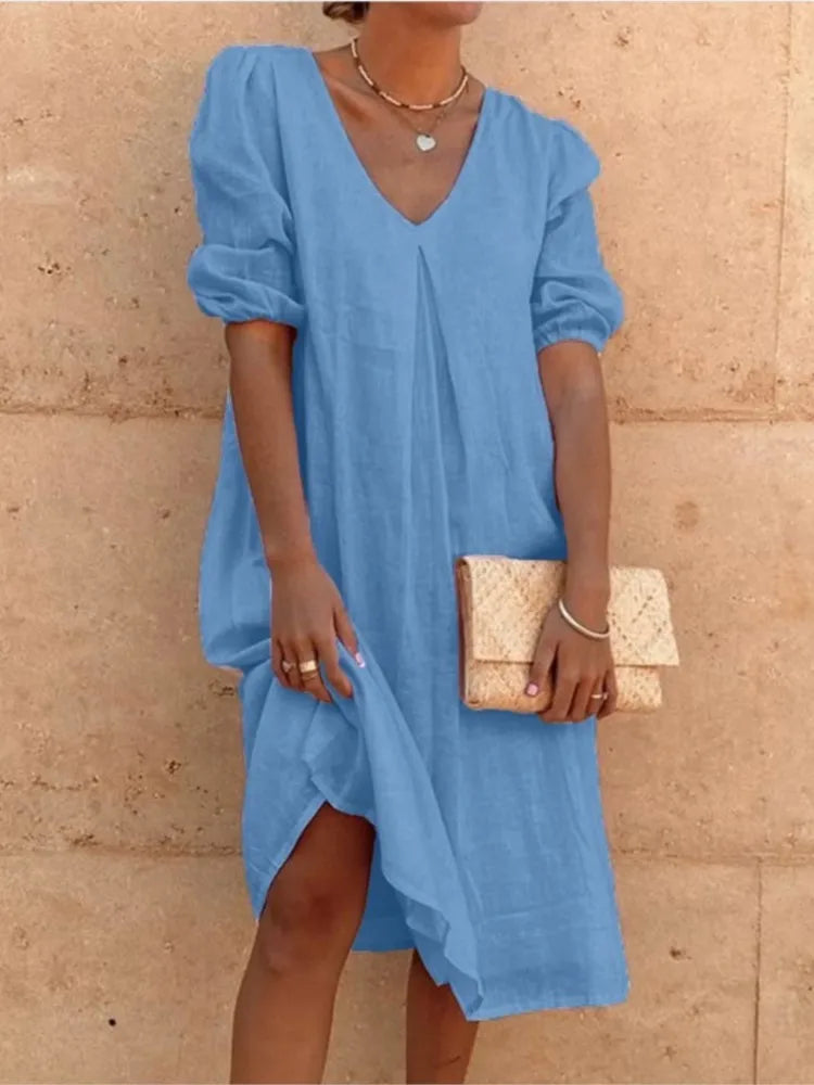 Fanny | Moderne lässiges Damen Midikleid 1