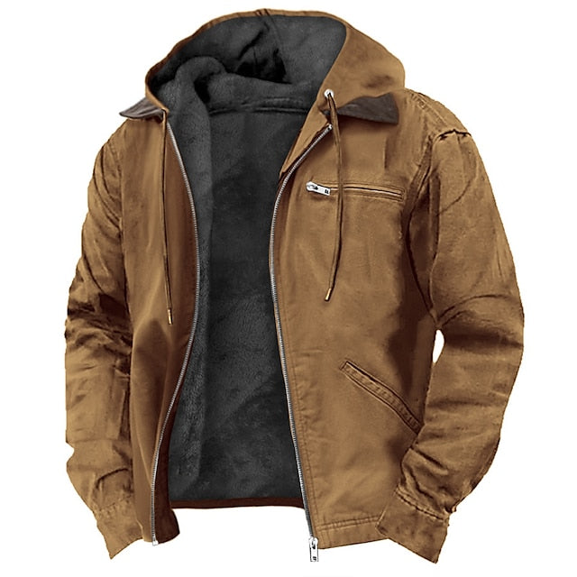 Gefütterte Herren-Kapuzenjacke | Winter 