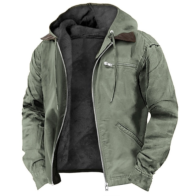 Gefütterte Herren-Kapuzenjacke | Winter 