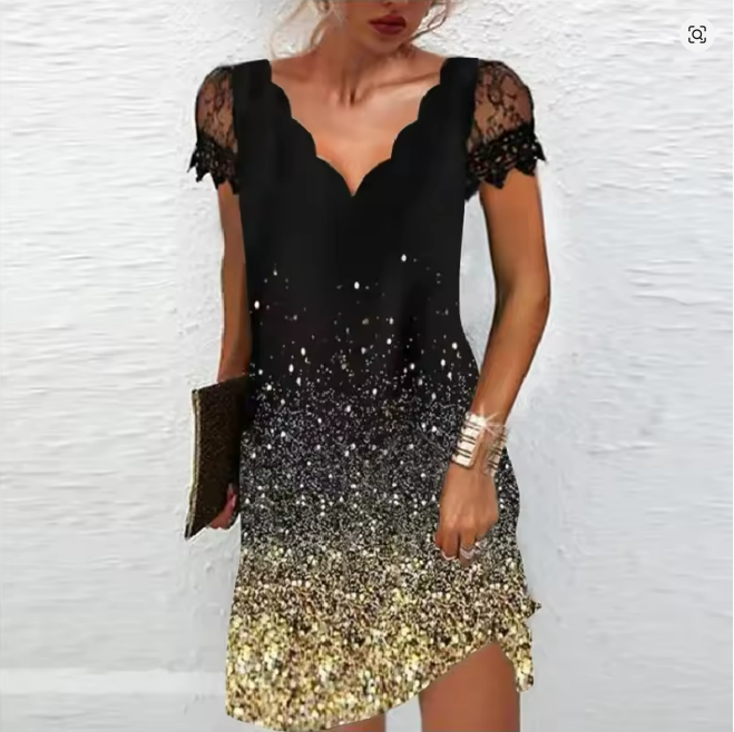 Weronika | Damen Glitzer-Partykleid