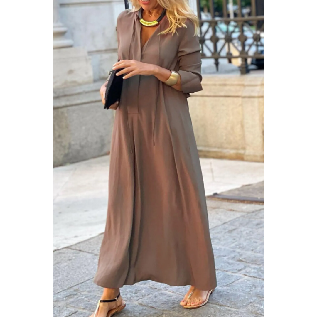 Hannalore | Damen Bequemes Maxikleid 3