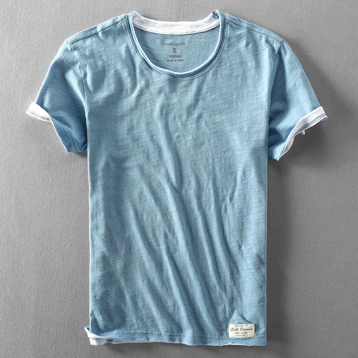 Tricou bărbați cu mânecă scurtă, croială clasică | Stil minimalist