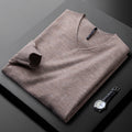 Herren Pullover mit langen Ärmeln und klassischem V Ausschnitt | Minimal Look