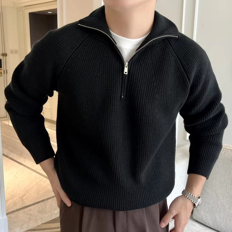 Herren Pullover mit Viertelreißverschluss | Oberbekleidung für Herbst und Winter