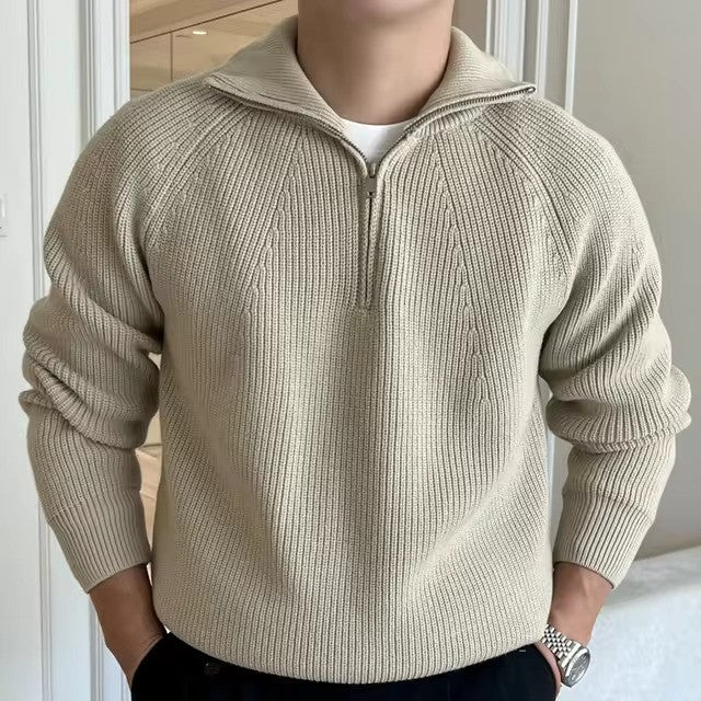 Herren Pullover mit Viertelreißverschluss | Oberbekleidung für Herbst und Winter