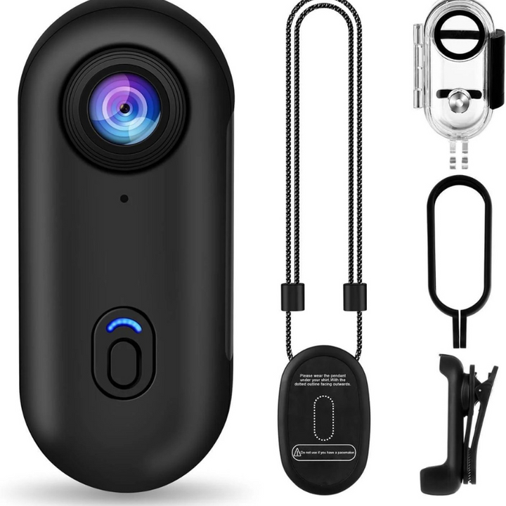 Hexton | 4K 128 GB UHD Mini-Kamera na ciało | Twój niezawodny partner do nagrywania bez użycia rąk