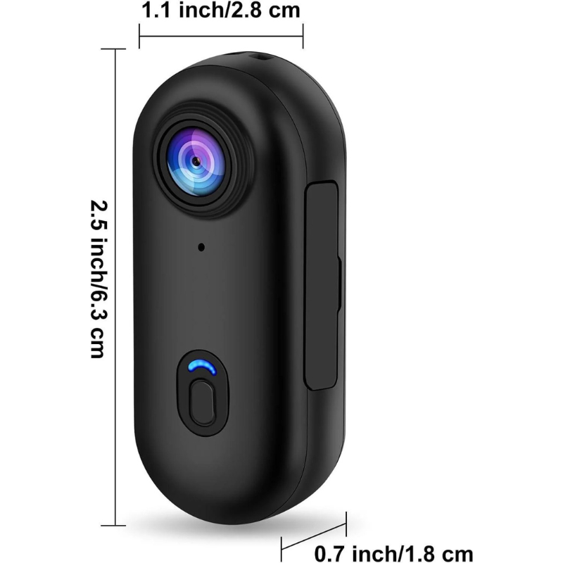 Hexton | 4K 128 GB UHD Mini-Kamera na ciało | Twój niezawodny partner do nagrywania bez użycia rąk