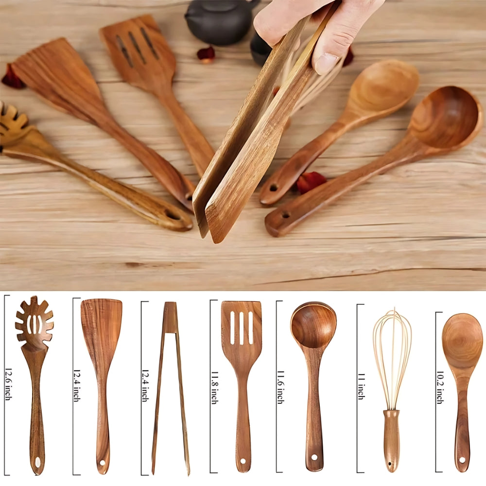 Hochwertige Kochutensilien aus Holz | 7-teiliges Set 5