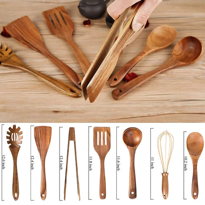 Hochwertige Kochutensilien aus Holz | 7-teiliges Set 5