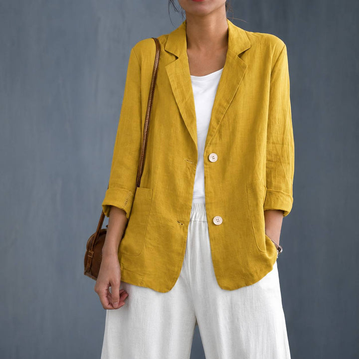 Vera | Women's Cotton Relaxed Single-Button Blazer