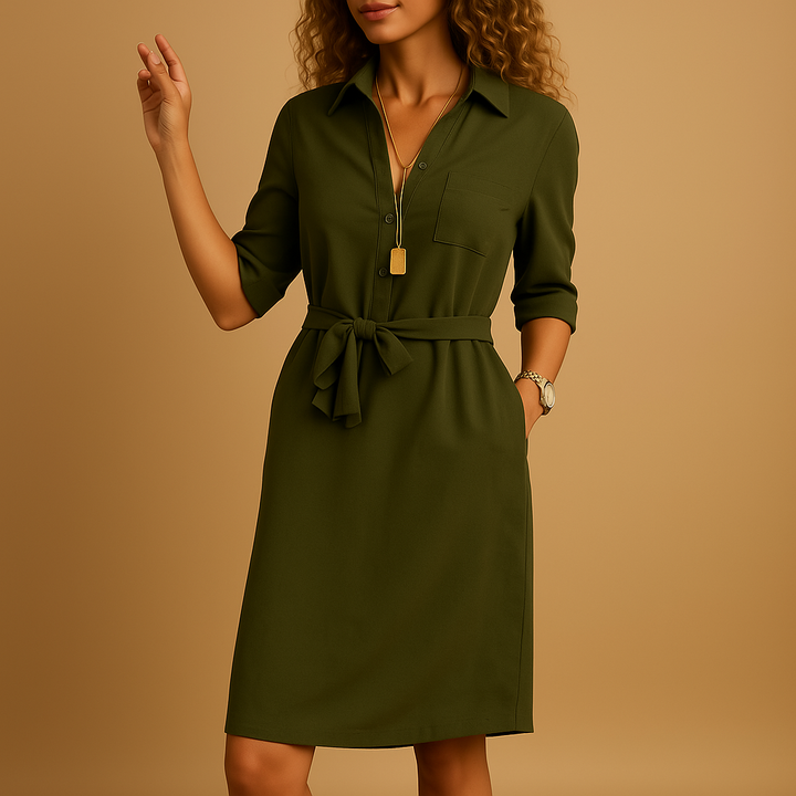 Isabella | Damen-Hemdkleid mit Gürtel für den Frühling 2