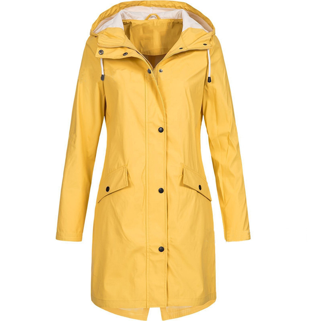 Jacke Damen | Wasserdichte Lange Jacke für Alle Jahreszeiten