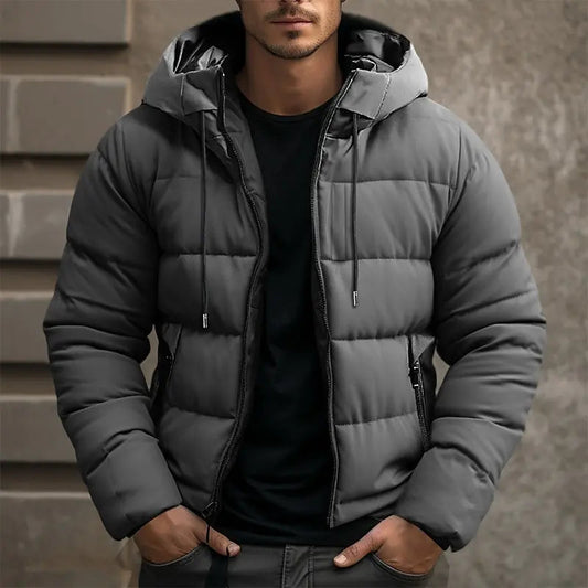 Jacke Herren | Winterjacke für kalte Tage, Isolierte Pufferjacke für Herren