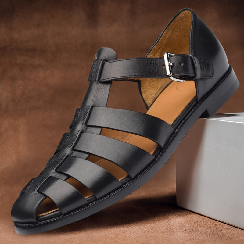 Herren Offene Leder Sandalen | Klassisch