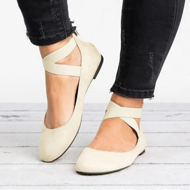 Jenny | Ballerinas mit gekreuzten Riemen für Damen im Frühling 0