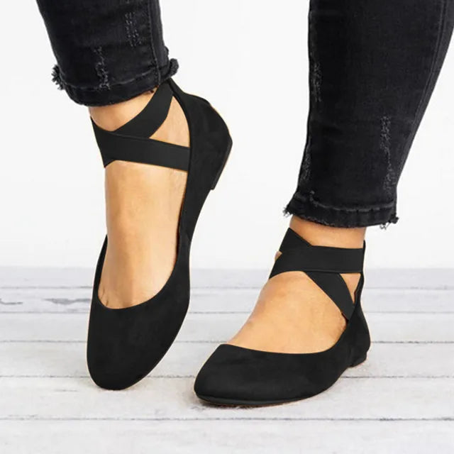 Jenny | Ballerinas mit gekreuzten Riemen für Damen im Frühling 1