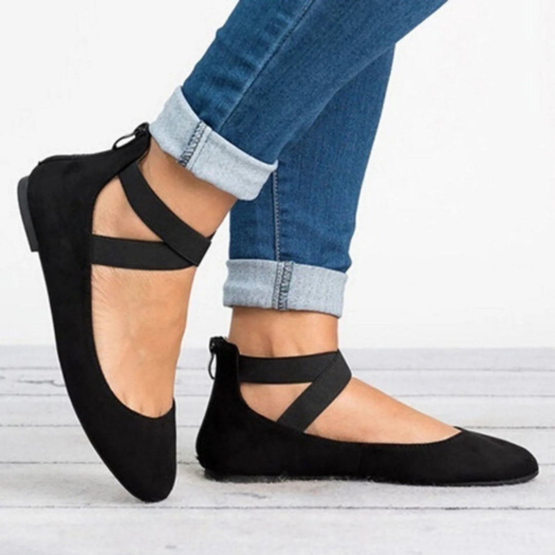 Jenny | Ballerinas mit gekreuzten Riemen für Damen im Frühling 4