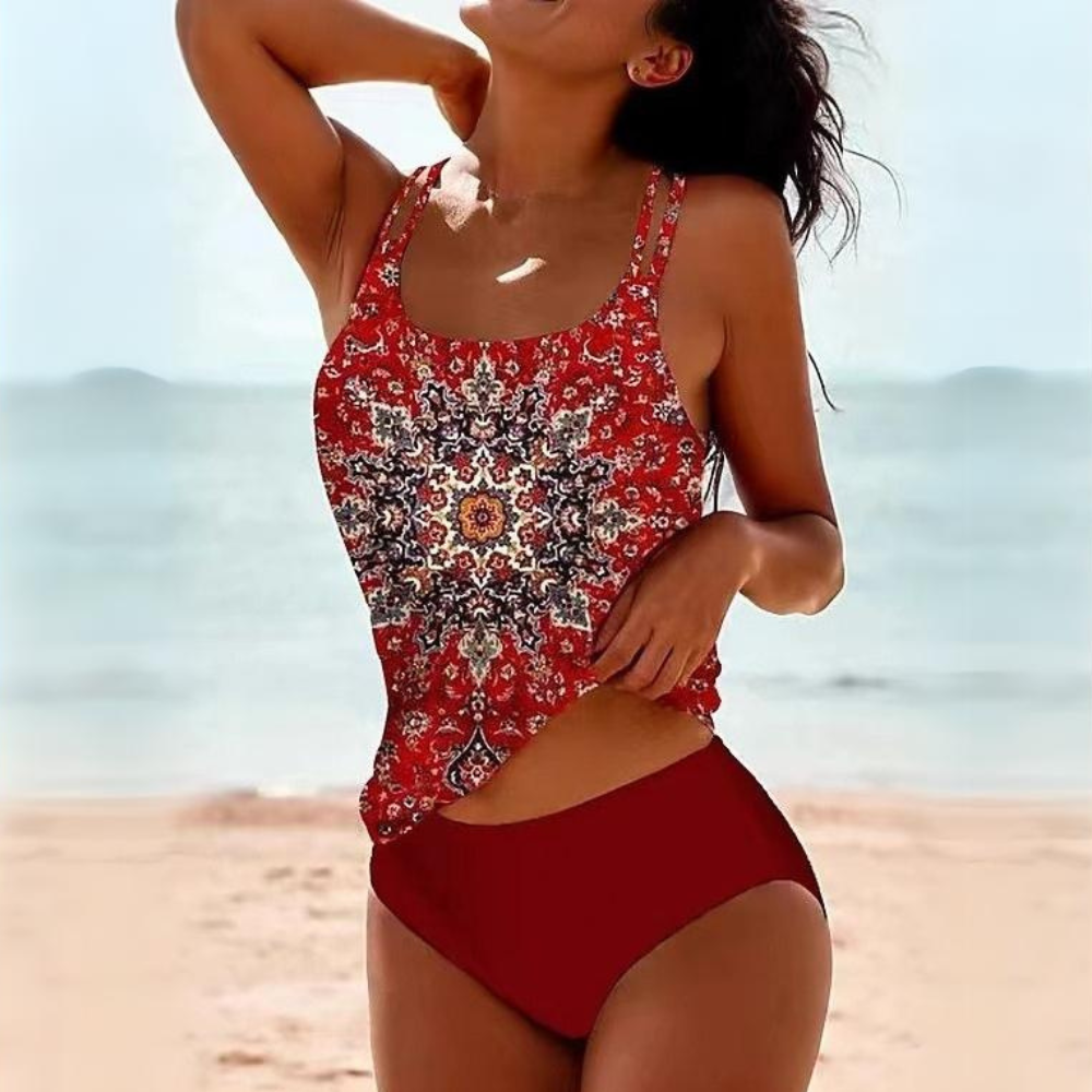 Josie | Zweiteiliges Tankini-Set für Damen mit Boho-Print | Slim Fit 5