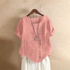 Kelly | Unifarbenes Kurzarm-Bluse mit Rundhalsausschnitt 0