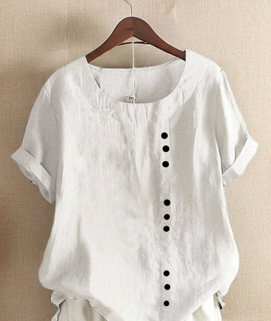 Kelly | Unifarbenes Kurzarm-Bluse mit Rundhalsausschnitt 1