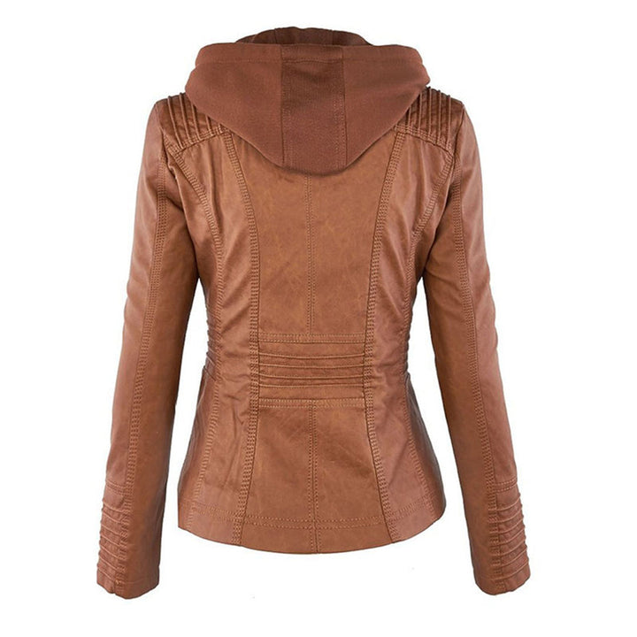Celeste | Slim-Fit Hooded Moto Jacket