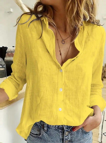 Laura | Damen Bluse mit Knopfleiste