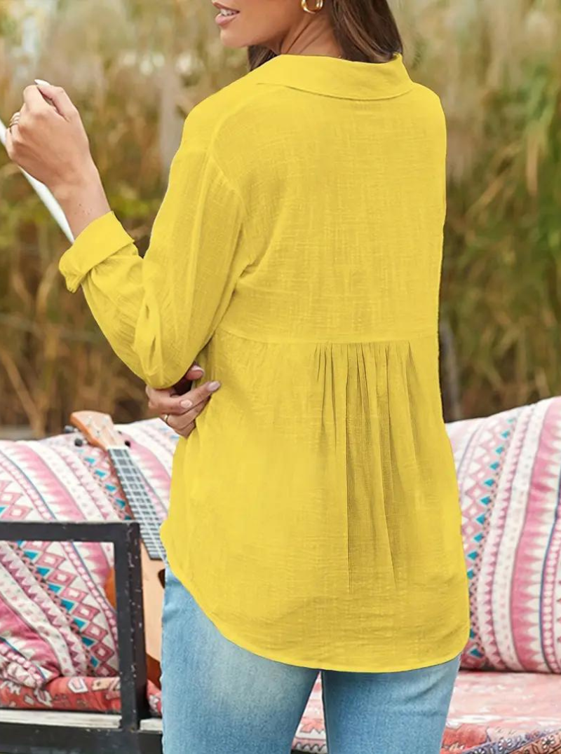 Laura | Damen Bluse mit Knopfleiste