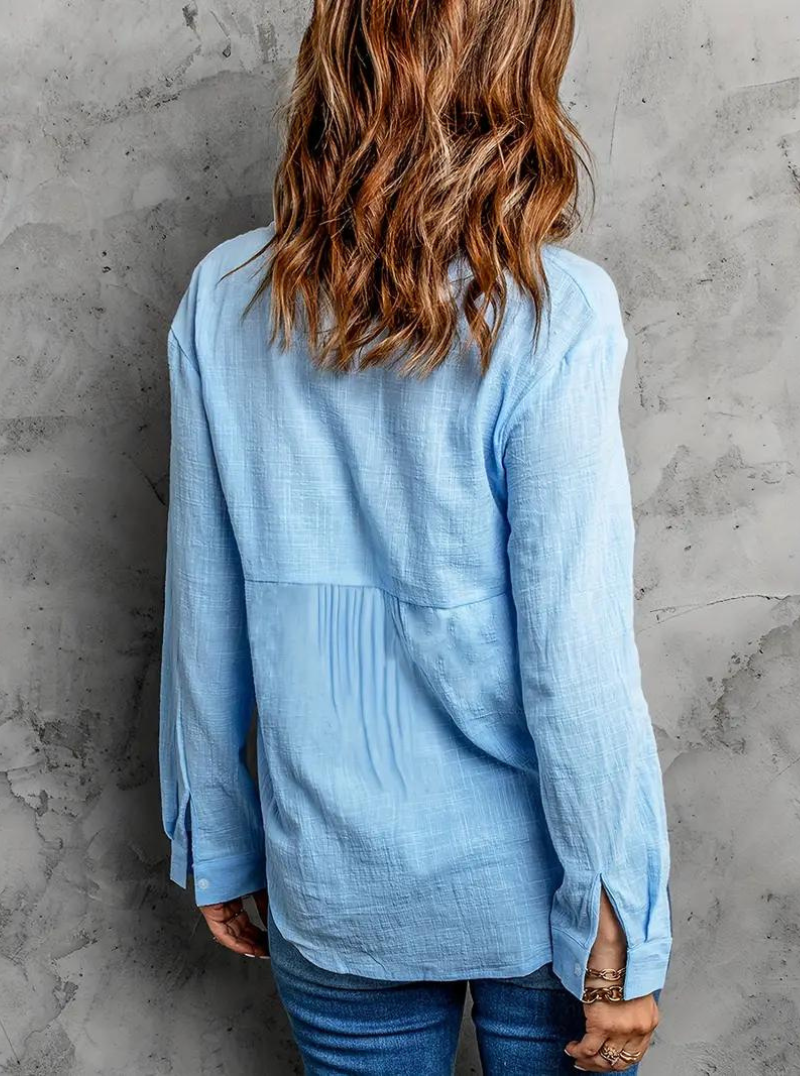 Laura | Damen Bluse mit Knopfleiste
