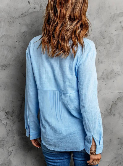 Laura | Damen Bluse mit Knopfleiste