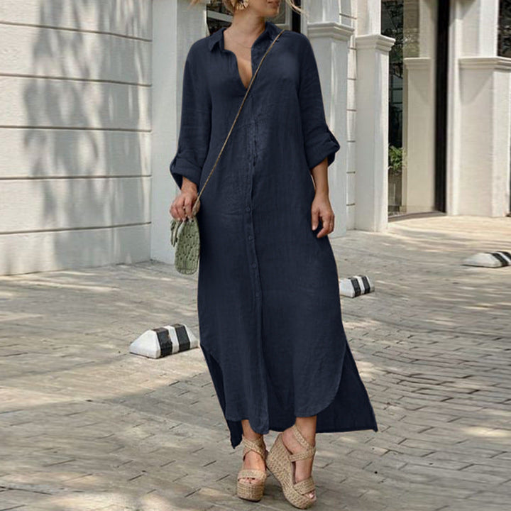 Joanna | Robe chemise maxi décontractée pour femme