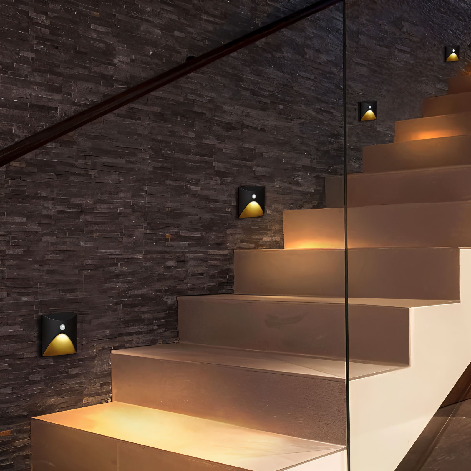 LuminiPath - Wasserdichte IP65 Wandleuchte - Innen und Außenwandleuchte - Bewegungsmelder Wandleuchte LED 
