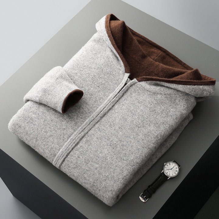 Herren Langarm Hoodie Mit Reißverschluss | Freizeitstil