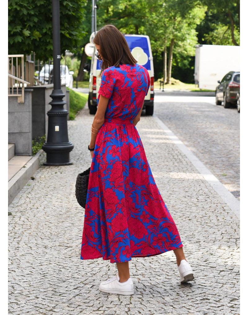 Marlene | Damen-Wickelkleid mit Blumenmuster und V-Ausschnitt | Midi 6
