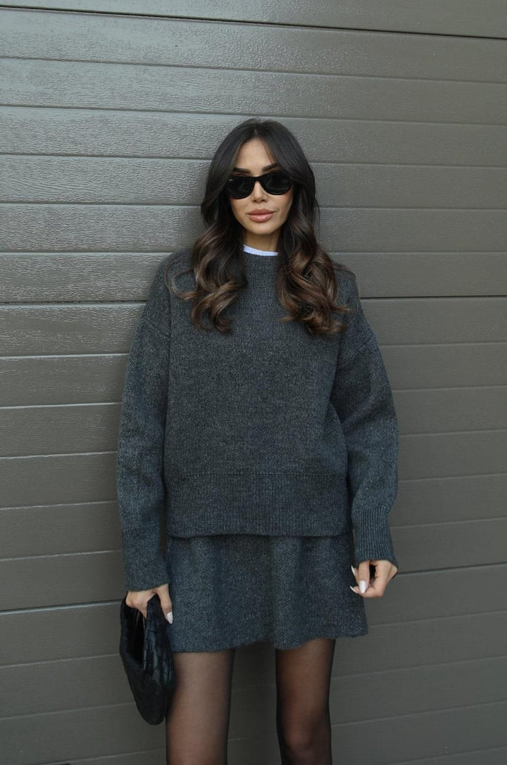 Mary | Luxus-Strickset – Pullover + Rock