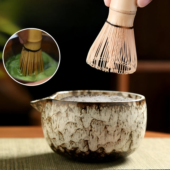 Set Matcha – Service à thé traditionnel en cadeau, 6 pièces pour la cérémonie du thé en matériaux de haute qualité