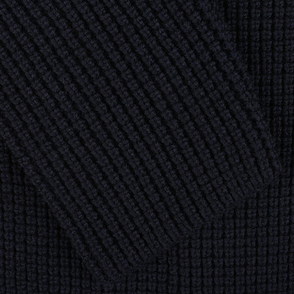 Cardigan uomo a manica lunga con collo alto e bottoni | Maglia strutturata