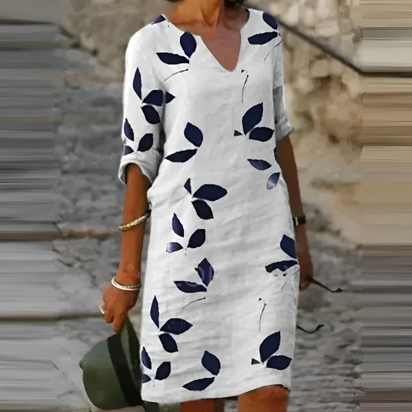 Mavis | Vintage-Sommerkleid für Damen mit kurzen Ärmeln und V-Ausschnitt | Mini 0