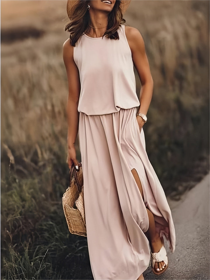 Lena | Ärmelloses Maxikleid