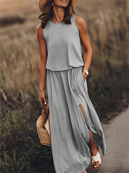 Lena | Ärmelloses Maxikleid