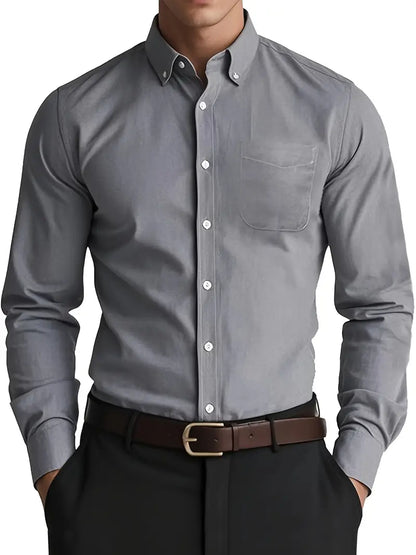 Men's shirt with long sleeves, slim fit, and button closure | Formal Wear
