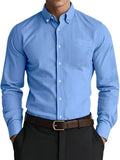 Herren Hemd mit langen Ärmeln schmaler Passform und Knopfverschluss | Formal Wear