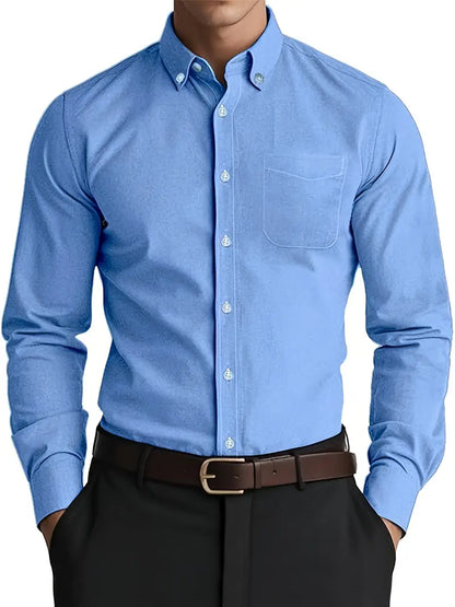 Men's shirt with long sleeves, slim fit, and button closure | Formal Wear