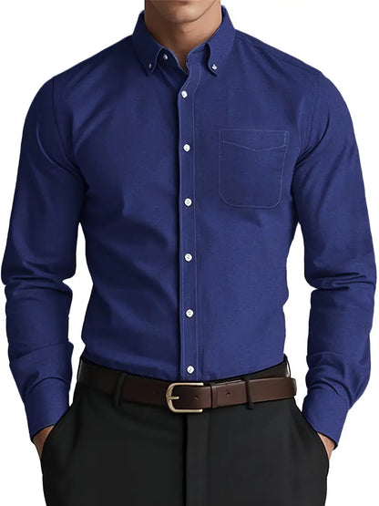 Men's shirt with long sleeves, slim fit, and button closure | Formal Wear