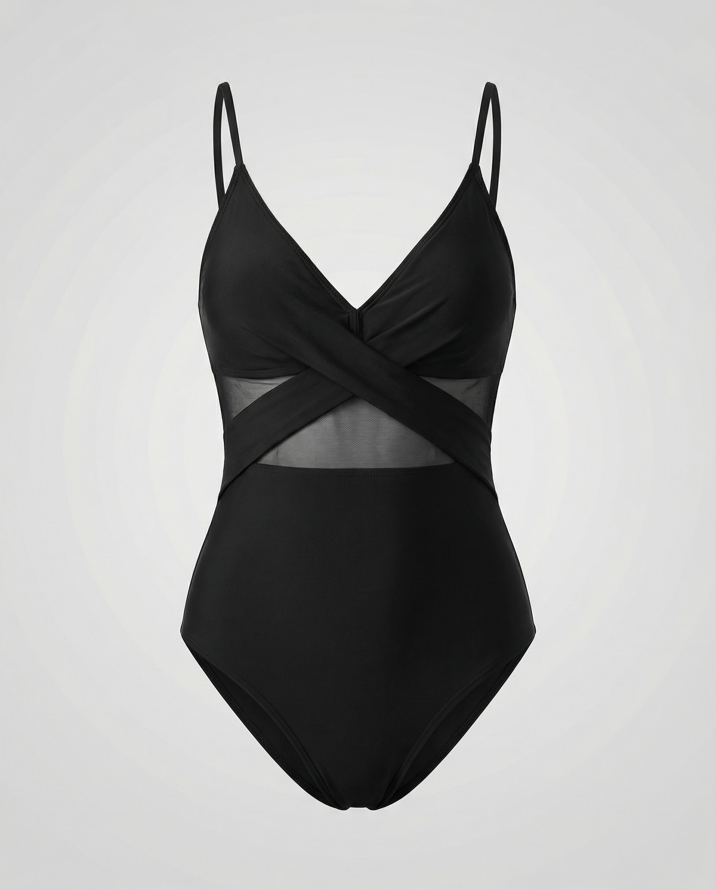 Annika | Damen Schwarzer Push-up-Badeanzug
