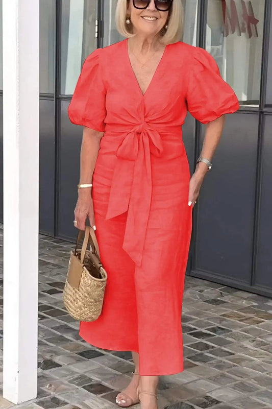 Natasha - Elegantes Kleid mit V-Ausschnitt 0