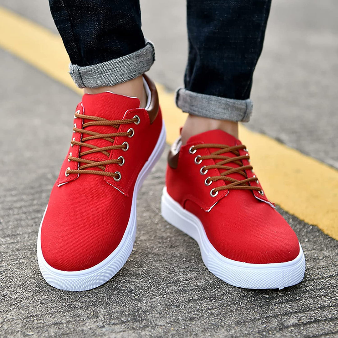 Niedrige Sneaker Herren aus Atmungsaktivem Material mit Gepolstertem Kragen und Flexibler Schnürung – Ideal für Den Alltag