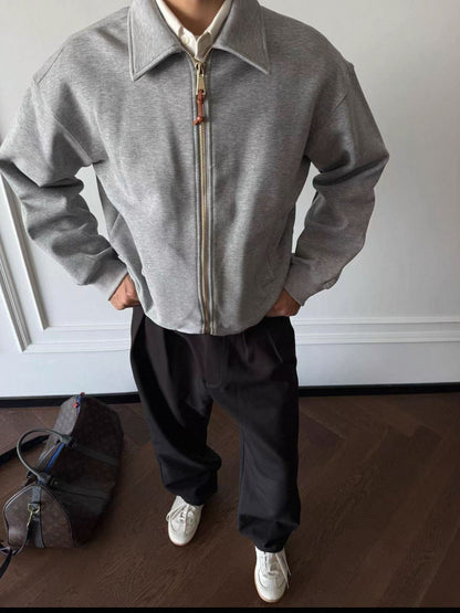 Veste homme à manches longues avec col et fermeture éclair | Classique