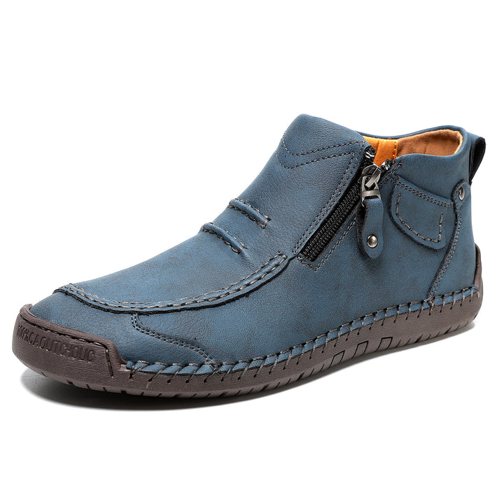 Pantofi bărbați slip-on cu fermoar, pantofi casual | Talpă joasă