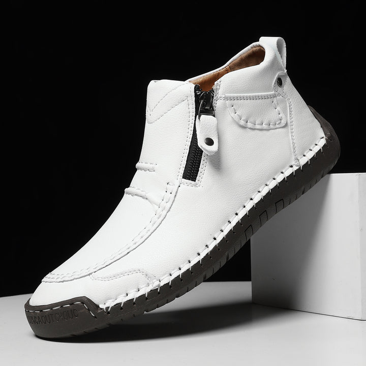 Pantofi bărbați slip-on cu fermoar, pantofi casual | Talpă joasă