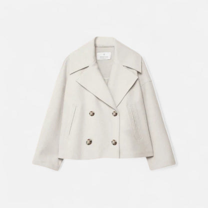Old World | Minimalistische, taillierte Damenjacke – Moderne Struktur, mühelose Eleganz 0